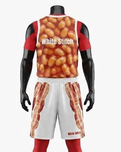 Camiseta sin mangas de baloncesto para mujer White Stitch con estampado de frijoles bacon, top transpirable de licra/nailon de 220 g, cuello redondo - Product Image 6