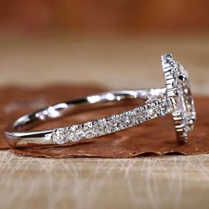 Anillo de Diamantes Cultivados en Laboratorio con Certificación IGI, Anillo de Compromiso con Diamante Ovalado VVS Creado en Laboratorio, Joyería para Mujer, Gran Venta - Product Image 2