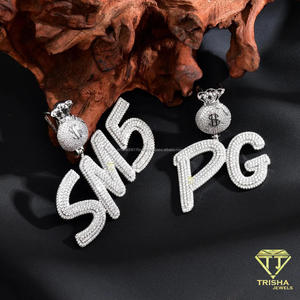 Collier personnalisé SM5 avec chaîne cubaine glacée, bijoux hip-hop bling, pendentif statement - Product Image 5