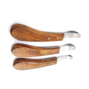 Couteau à sabots de haute qualité avec lame à grande boucle, instruments vétérinaires pour animaux, outils de fermeur à manche en bois, soins médicaux pour animaux - Product Image 2