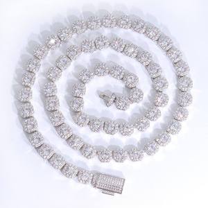 <b>Cushion</b> Cut Tennis Chain Necklace VVS Moissanite Diamond Hip Hop Luxury <b>Statement</b> Jewelry for Men Unisex Premium Style Accessory - Product Image 3
