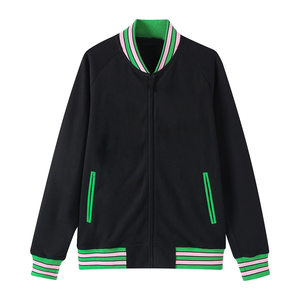 Chaqueta Varsity de Lana Negra Alpha, Resistente al Viento, con Parches de Chenilla, para Hermandades Griegas, Fraternidades, Universidad, Béisbol - Product Image 4