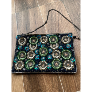 Sac à main de luxe traditionnel indien, multicolore, orné de perles en verre de cristal, artisanat durable, accessoires de mode haut de gamme - Product Image 1