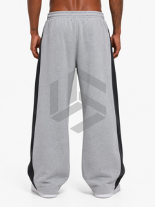 Men's Customized Color Straight Jogger Sweatpants Regular Fit Elastic Waist Casual Spring Wear Breathable Midweight Knitted - Product Image 5