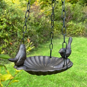 Mangeoire à oiseaux suspendue en métal pour extérieur, jardin, patio, décoration d'intérieur - Product Image 6