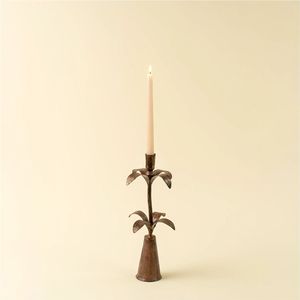 Support de bougie en métal rustique vieilli, style vintage, pour bougies coniques, centre de table de mariage, décoration intérieure, fournisseur - Product Image 2