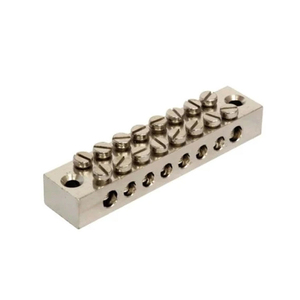 Bloque de Tierra de Doble Polo de Alta Conductividad y Ocho Vías, Diseño Duradero para Paneles Eléctricos y Aplicaciones de Distribución de Energía - Product Image 6