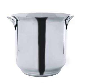 Cubo de hielo redondo de acero inoxidable, diseño minimalista, resistente al óxido, enfriador para fiestas. - Product Image 1