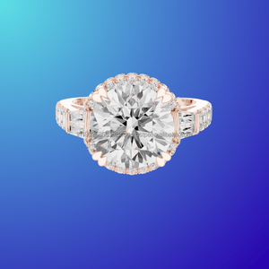 Shinymood แหวนซ้อนทอง10K อันโอชะพร้อมเพชรโมอิสทรงกลมสวยงาม - Product Image 1