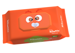 Toallitas húmedas Kinkin de alta calidad de 80 piezas, tela no tejida, alto contenido de rayón para la limpieza de la piel de los bebés, higiene personal - Product Image 2