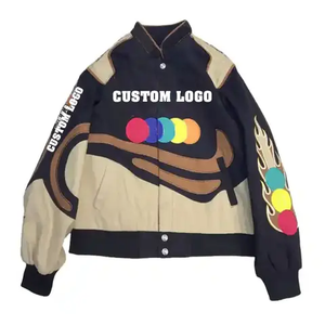 Chaqueta Bomber de Invierno de Diseño Nuevo en Oferta, Chaqueta Varsity de Piel de Vaca, Impermeable, Resistente al Viento, Ecológica, con Logotipo Personalizado para Hombre - Product Image 1