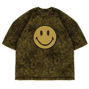 เสื้อยืดโอเวอร์ไซส์ทรงหลวมสำหรับผู้ชายและผู้หญิง ลวดลายฟอกสีสไตล์พรีเมียม แฟชั่นสตรีท ผลิตเสื้อผ้าตามสั่ง ใส่ได้ทุกฤดู สำหรับผู้ใหญ่ - Product Image 1