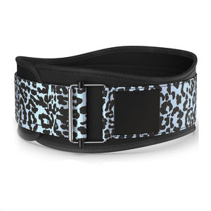 Cinturón de Levantamiento de Pesas Ajustable de Neopreno con Patrón Gris y Blanco, Doble Tirante, para Gimnasio, Entrenamiento Físico, Deportes y Soporte Lumbar - Product Image 3