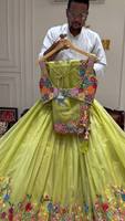 Gaun pengantin tradisional India Divyam Creation Weddings, Lehenga Choli berbahan spandex bersulam, panjang hingga lantai, dapat dibalik, untuk wanita.