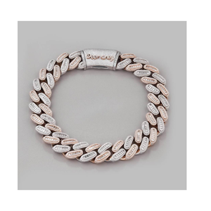Cadena Cubana de Moissanita con Diseño Único y Piedras Brillantes para Hombre, Joyería de Moda Hip Hop, Disponible a Precio de Mayoreo - Product Image 1