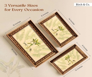 Bandeja de Servir de Madera MDF con Diseño Moderno, Hecha a Mano, Ecológica, Personalizada, Impresa, con Forma Natural, al Mejor Precio para el Hogar - Product Image 3