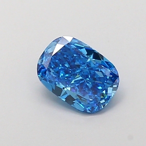 Diamant de laboratoire de 0,91 ct, taille coussin, bleu vif fantaisie, VVS2, certifié IGI, diamant CVD en vrac pour la fabrication de bijoux - Product Image 1