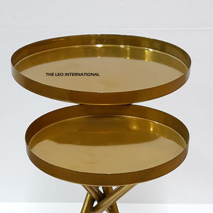 โต๊ะข้างทรงกลมดีไซน์สวยงาม ผลิตจากสแตนเลส เหมาะสำหรับตกแต่งบ้าน โรงแรม หรือใช้เป็นโต๊ะวางของ - Product Image 2