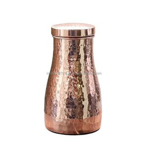 100 percent pure copper <b>water</b> <b>bottle</b> for ayurvedic healing improves digestion strengthens immune system naturally - Product Image 4