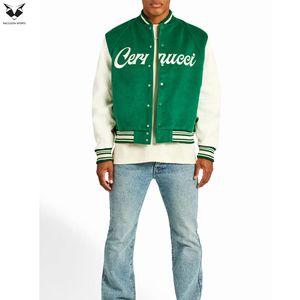 Chaqueta Varsity Personalizada para Hombre, Mangas de Cuero, Cuerpo de Lana, Bordado, Parches, Estilo Urbano, Chaqueta Bomber, Abrigo Varsity de Alta Calidad - Product Image 4