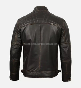 Venta caliente de fábrica de Pakistán chaquetas de cuero genuino para hombres nueva ropa de calle con estilo Top 2025 nueva chaqueta de cuero de moda para hombres - Product Image 5