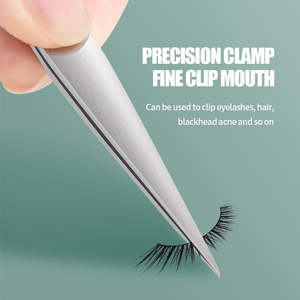 Pince à points noirs haute précision, aiguille à poudre dense, pince à faux cils de salon, pince à acné, pince à sourcils en acier inoxydable à pointe incurvée - Product Image 2