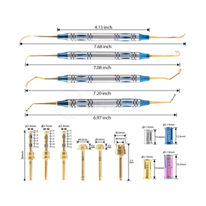 Kit de forets chirurgicaux pour implants dentaires, manuel, en acier inoxydable, avec butées de profondeur et élévateurs de sinus lift, instruments chirurgicaux de qualité supérieure pour - Product Image 6
