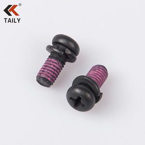 Tornillo Sems, cabeza plana <span class=keywords><strong>de</strong></span> acero, unidad Phillips, tornillo combinado Chapado en zinc con resorte y arandela plana, tornillo electrónico <span class=keywords><strong>de</strong></span> cabeza plana - Product Image 3