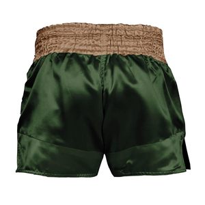 Shorts de Muay Thai de diseño personalizado premium, tela satinada, transpirable, ligera, para entrenamiento en el gimnasio, con cintura elástica para hombres y mujeres. - Product Image 4