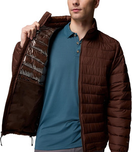 Blouson matelassé vert olive pour homme, col montant, fermeture éclair, coupe-vent, vêtement d'extérieur décontracté, rembourrage en polyester, idéal pour l'automne - Product Image 6