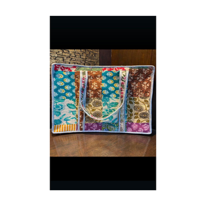 Sacs à main en coton matelassé sac fourre-tout durable matelassé en coton imprimé bloc à main indien - Product Image 2