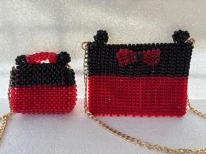 Pochette de soirée artisanale de luxe en perles de verre, sac à main durable en perles de rocaille, vente en gros, sac de mariée pour fête - Product Image 3