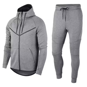 Survêtements personnalisés à fermeture éclair pour hommes, en molleton de coton, ensembles de jogging, tenues d'hiver respirantes, vêtements de rue décontractés - Product Image 4