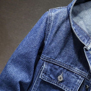 Veste en jean oversize personnalisable pour femme, avec boutons, décontractée, pour l'automne et l'hiver, traitement brut, rembourrage en coton écologique - Product Image 4