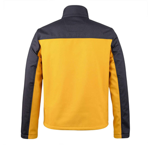 Veste en polaire pour homme, jaune et noir, avec fermeture éclair, col montant, style décontracté, coupe classique, pour l'automne - Product Image 2