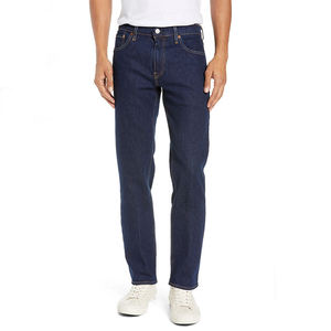Jeans de Mezclilla para Hombre, Corte Recto, Lavado Medio, Cintura Media, Ajuste Regular, Algodón, Estilo Invernal, Secado Rápido, Ligeros - Product Image 1