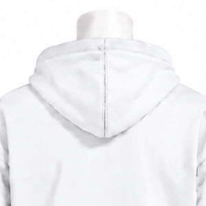 Sudadera con capucha de forro polar grueso con borde bordado blanco, puños decorativos, bolsillo canguro, estilo casual urbano - Product Image 4