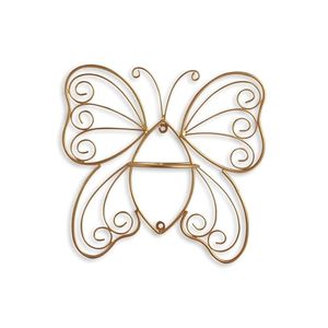 Jardinière murale en métal en forme de papillon avec pot blanc pour plantes vertes d'intérieur, style rustique créatif, pot de fleurs suspendu - Product Image 3
