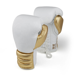 Top Quality Custom Lace-up Professional Boxing Gloves Hand <b>Crafted</b> Multi-layer <b>Foam</b> Genuine Leather Boxing Sparring Gloves Fight - Product Image 2