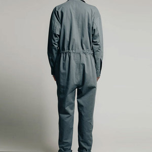 Men's Customized Color & Logo Long Sleeve <b>Jumpsuit</b> Chest <b>Pockets</b> Classic Workwear Style Full Length Coverall OEM Customizable - Product Image 3