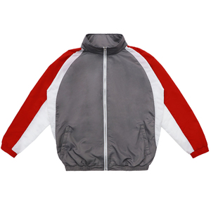 Producto más vendido: Chaqueta cortavientos de nailon para hombre, conjunto deportivo corto con cremallera, sudadera con capucha y pantalones cortos, conjunto de 2 piezas para hombre - Product Image 2