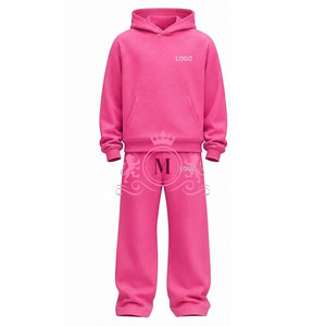 Ensemble de survêtement pour homme, couleur unie, coupe classique, 100% coton, sweat-shirt décontracté avec capuche, 320 g/m² - Product Image 4