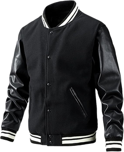 OEMODM Unisex Geometric Hooded Waterproof Lightweight Long Sleeve Varsity Bomber Jacket Cotton Filling <b>Winter</b> Streetwear <b>Coat</b> - Product Image 1