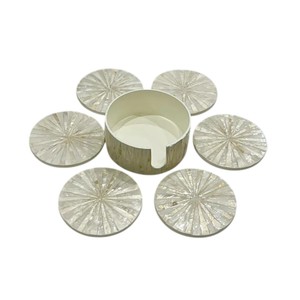 Elegant Shell Inlay <b>Drink</b> <b>Coasters</b> for Home Decor - Product Image 1