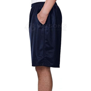 Pantalones Cortos Casuales de Malla para Hombre, 100% Poliéster, Material Suave y Transpirable, Corte Holgado para Verano, Entrenamiento y Estilo Urbano - Product Image 3