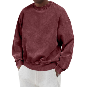 Sweat-shirts pour hommes de haute qualité, tendance, effet délavé, coupe ample, style streetwear - Product Image 4