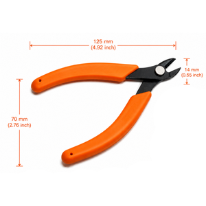 Pince coupante de précision à poignée orange pour bijoux, artisanat, bricolage, réparation, outil de coupe à plat, cisailles latérales en acier - Product Image 4