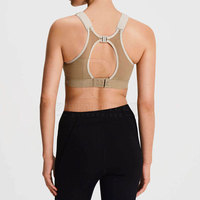 Nouveau design 2026 – Soutien-gorge de sport en maille grande taille pour femme avec logo frontal, maintien élevé, en tissu respirant Spandex/Nylon
