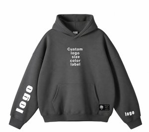 Sweat à capuche oversize en molleton bouclette français 500 GSM de qualité supérieure, service OEM, 100% coton peigné, imprimé dessin animé, printemps, fabrication au Bangladesh - Product Image 5