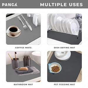 Tapis de séchage pour la vaisselle de cuisine |   Grand tapis absorbant pour sécher les ustensiles |   Accessoires de cuisine antidérapants pour la maison |   (40x 60 cm) - Product Image 3